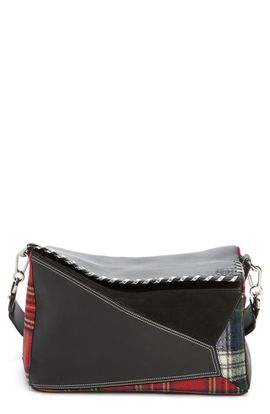 Loewe Loewe Medium Multi Tartan Puzzle Bag