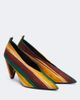 Loewe Loewe Origami Cubic striped suede pumps - 1