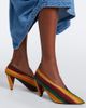 Loewe Loewe Origami Cubic striped suede pumps - 2