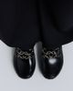 Loewe Loewe Oval Double L leather loafer pumps - 3