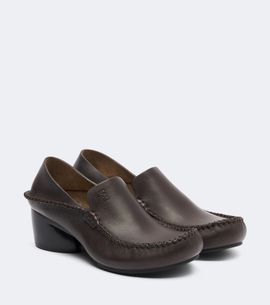 Loewe Loewe Oval leather loafer pumps