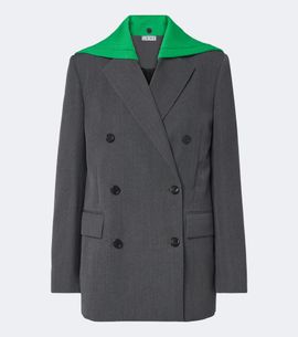 Loewe Loewe Paneled double-breasted wool blazer