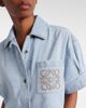 Loewe Loewe Paula's Ibiza Anagram cropped denim shirt - 3