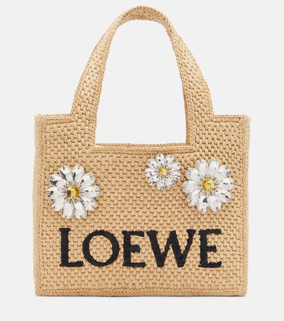 Loewe Loewe Paula's Ibiza embellished raffia tote bag
