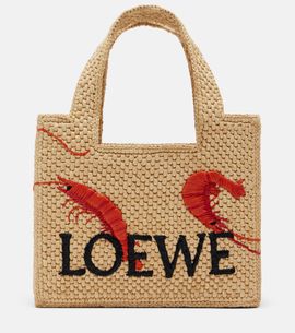 Loewe Loewe Paula's Ibiza Font Mini raffia top-handle bag