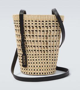 Loewe Loewe Paula's Ibiza leather-trimmed shoulder bag