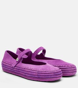Loewe Loewe Paula's Ibiza Rio suede Mary Jane flats