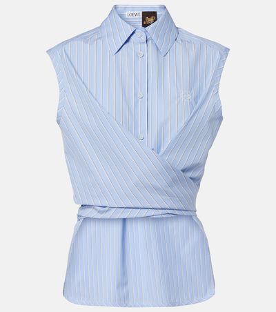 Loewe Loewe Paula's Ibiza striped cotton poplin top