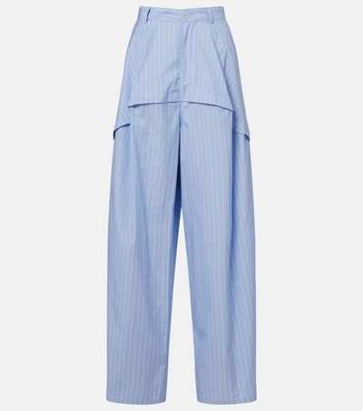 Loewe Loewe Paula's Ibiza striped cotton poplin wide-leg pants