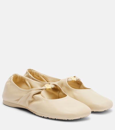 Loewe Loewe Pebble Soft leather Mary Jane flats