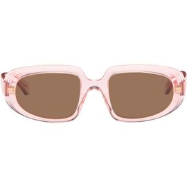 LOEWE LOEWE Pink Mini Anagram Steps Rectangular Sunglasses