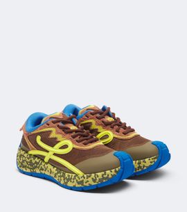 Loewe Loewe Pogo colorbocked mesh-trimmed sneakers