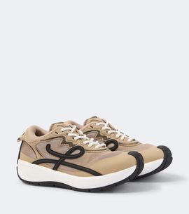 Loewe Loewe Pogo suede-trimmed sneakers