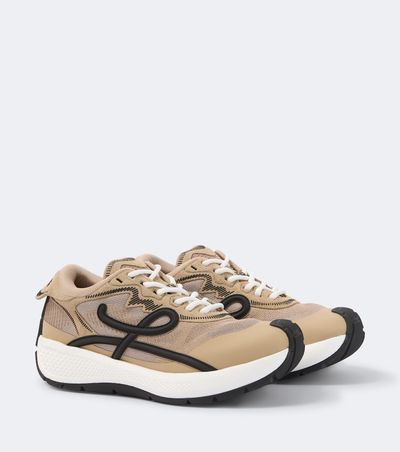 Loewe Loewe Pogo suede-trimmed sneakers