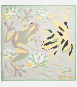 Loewe Loewe Printed silk twill scarf
