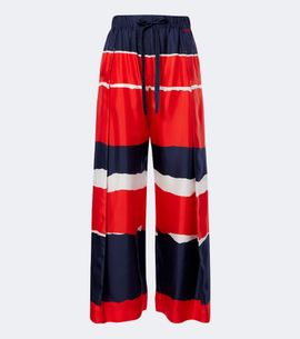 Loewe Loewe Printed silk twill wide-leg pants