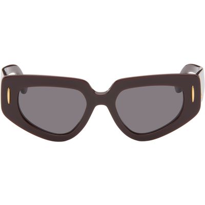 LOEWE LOEWE Purple Anagram Cat-Eye Sunglasses