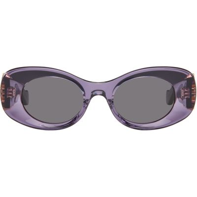 LOEWE LOEWE Purple Anagram Sunglasses