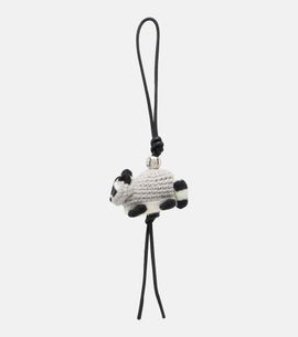 Loewe Loewe Racoon leather-trimmed bag charm
