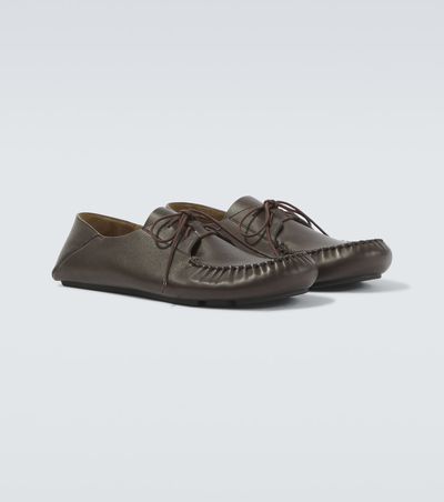 Loewe Loewe Rambla leather boat shoes