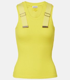 Loewe Loewe Ribbed-knit cotton-blend tank top