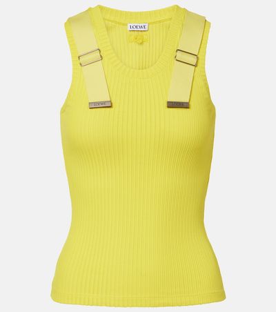 Loewe Loewe Ribbed-knit cotton-blend tank top