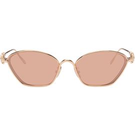 LOEWE LOEWE Rose Gold Anagram Cat-Eye Sunglasses