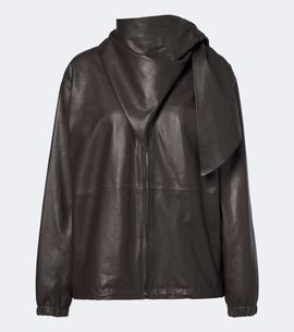 Loewe Loewe Scarf-detail leather jacket