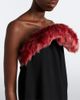 Loewe Loewe Shearling-trimmed crêpe midi dress - 3