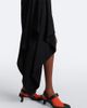 Loewe Loewe Shearling-trimmed crêpe midi dress - 4