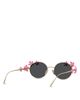 Loewe Loewe Signature Flower Framed Yellow Oval Sunglasses, 51mm - 5