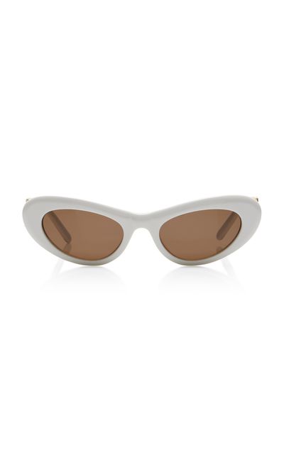 Loewe Slim Acetate Cat-Eye Sunglasses White