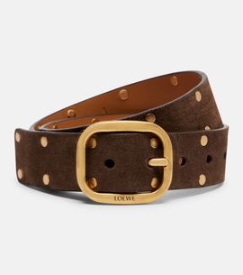 Loewe Loewe Studded suede belt