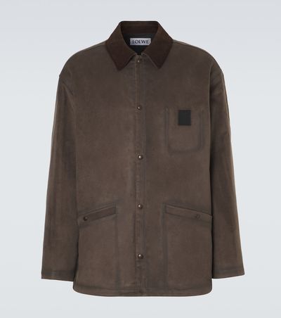 Loewe Loewe Suede-trimmed jacket