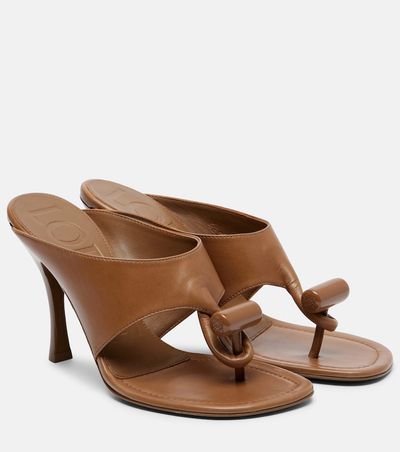 Loewe Loewe Toggle 90 leather thong sandals