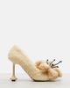 Loewe Loewe Toy floral-appliquÃ© shearling pumps - 4