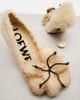 Loewe Loewe Toy floral-appliquÃ© shearling pumps - 5