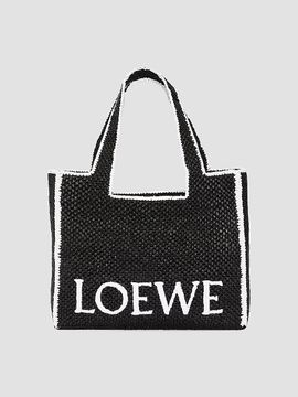 LOEWE LOEWE Women's LOEWE x Paula's Ibiza Large Logo Raffia Tote Bag