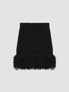 LOEWE LOEWE Women's Rib-Knit Wool-Blend Mini Skirt