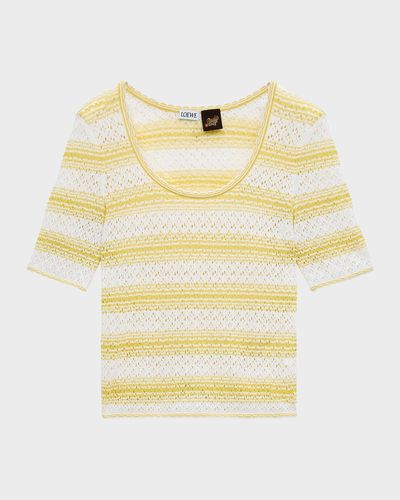 Loewe LOEWE x Paula & apos;s Ibiza Striped Cotton-Blend Sweater