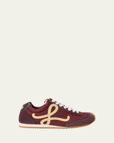 Loewe Men's Ballet Runner 2 Nylon and Suede Sneakers