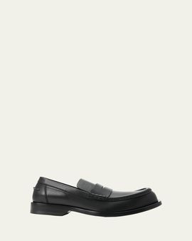 Loewe Men's Bobine Leather Penny Loafers