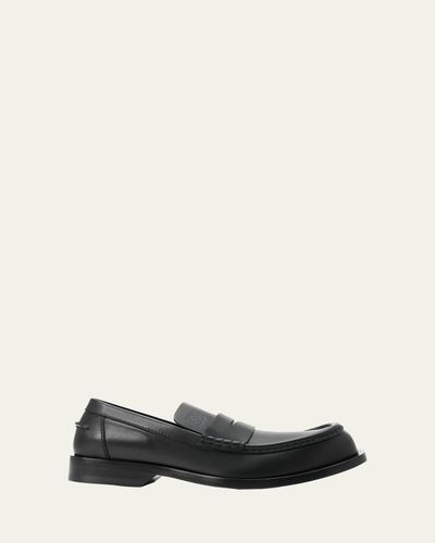 Loewe Men's Bobine Leather Penny Loafers