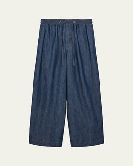 Loewe Men's Denim Drawstring Trousers