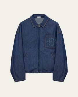 Loewe Men's Denim Zip-Front Jacket