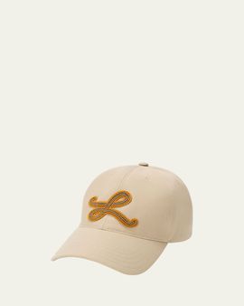Loewe Men's L-Patch Cotton Baseball Cap