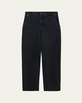 Loewe Men's Leather-Patch Jeans