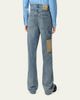 Loewe Men's Leather-Patch Straight-Leg Jeans - 3