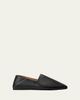 Loewe Men's Origami Leather Square-Toe Slippers - 1