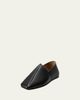 Loewe Men's Origami Leather Square-Toe Slippers - 2